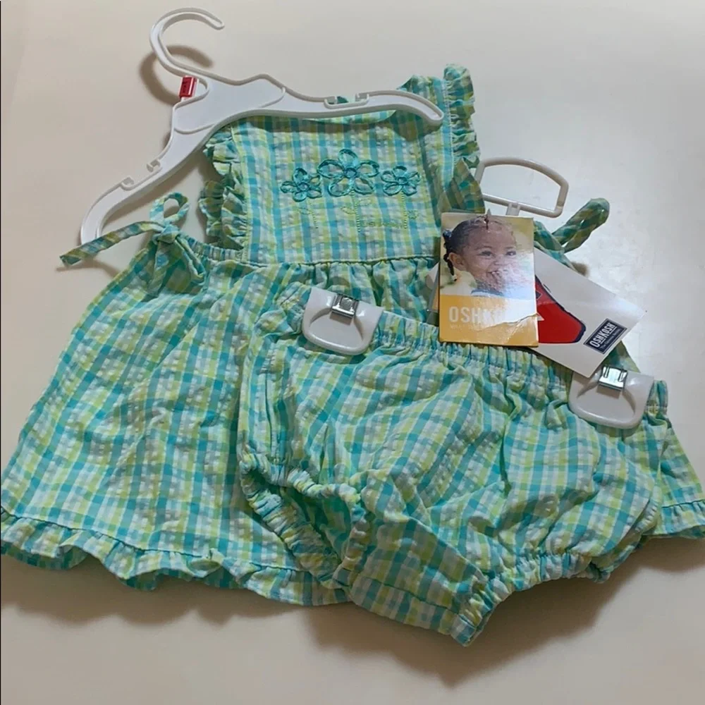 SUMMER Baby girl dress and matching diaper cover